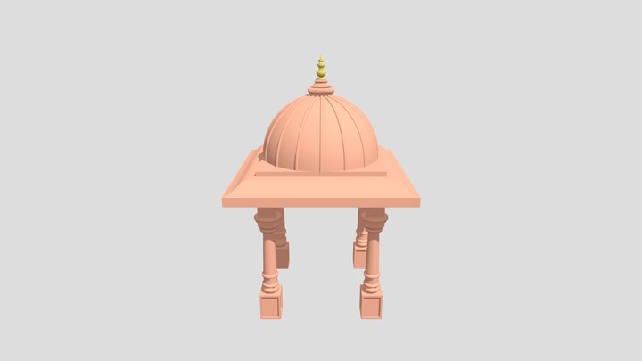 Indian Traditional Chhatri 3D Model