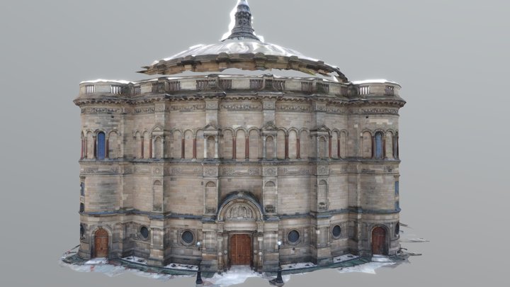 McEwan Hall facade, the University of Edinburgh 3D Model