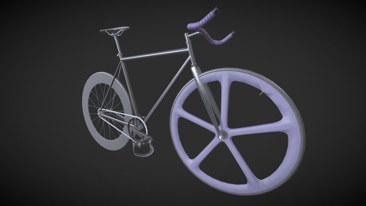 Fixed Gear Bicycle 3D Model