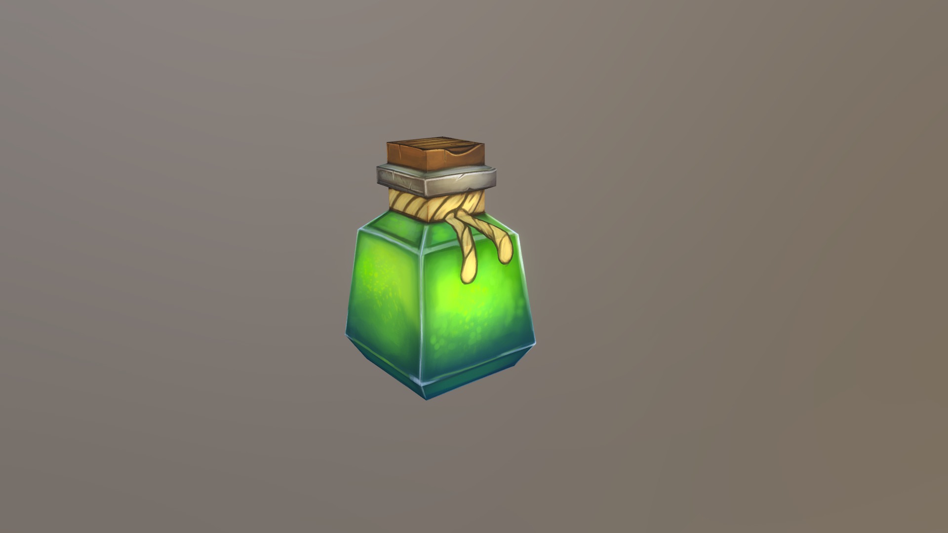 3D model Poison Potion low poly - This is a 3D model of the Poison Potion low poly. The 3D model is about icon.