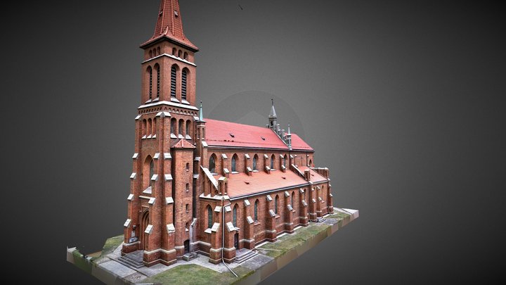 Church in Leszno, Poland 3D Model