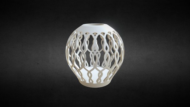 decorated 3D printed Lamp 3D Model