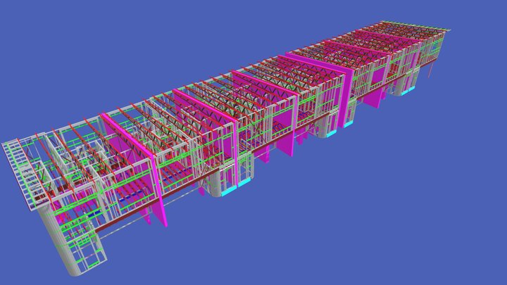 BOLTON_ST_v4 Steel Framing 3D Model