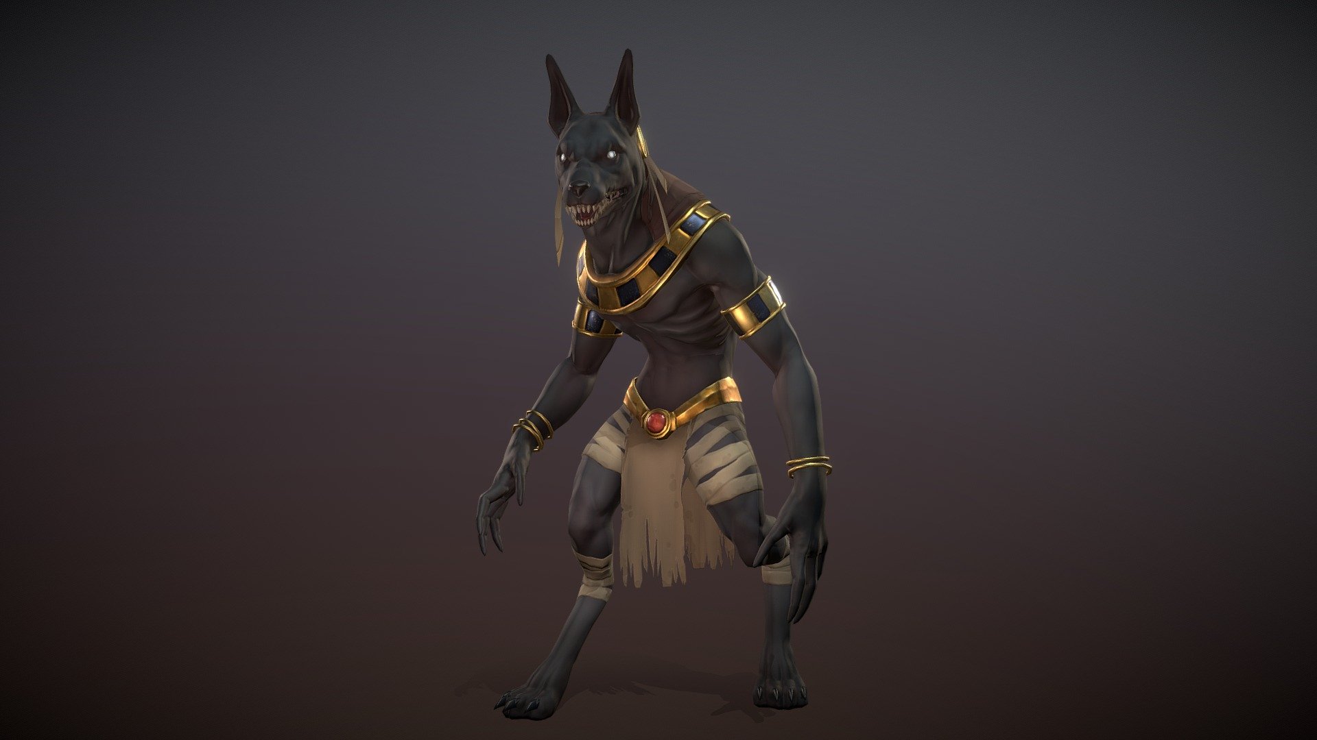 Anubis 3d Model By Kaye Kaye Simonson [54f6b1e] Sketchfab