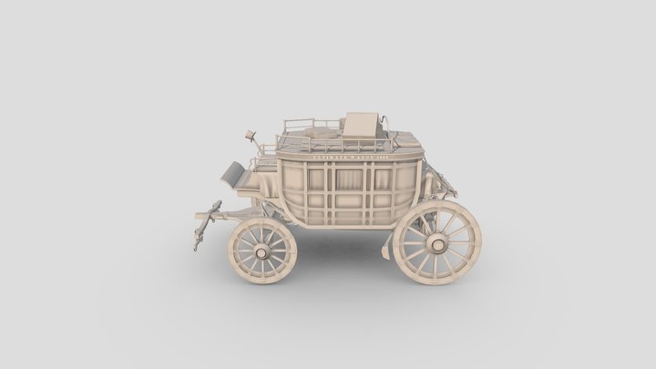 1800s stagecoach 3D Model