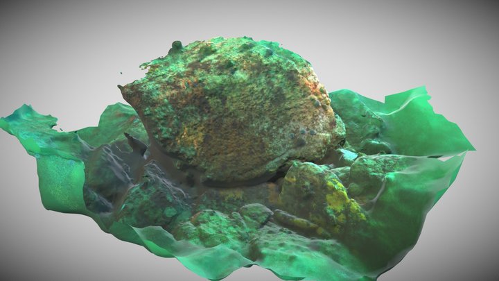 Rock at Aumentos, Monterey Bay 3D Model