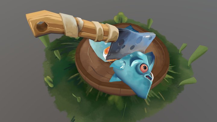 Salmon - Handpaint 3D Model