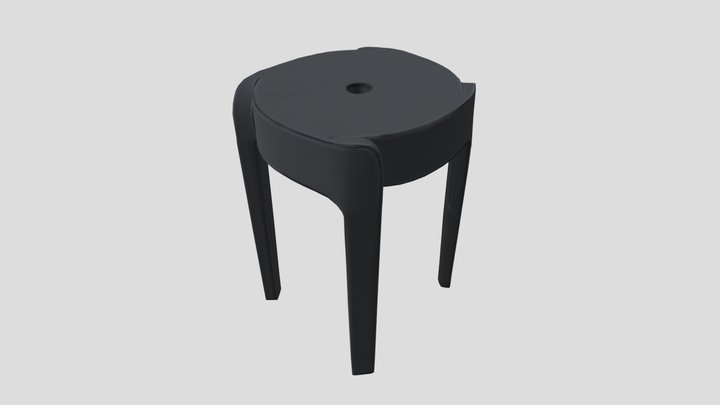 Round Black Stool – Modello 3D gratuito STL