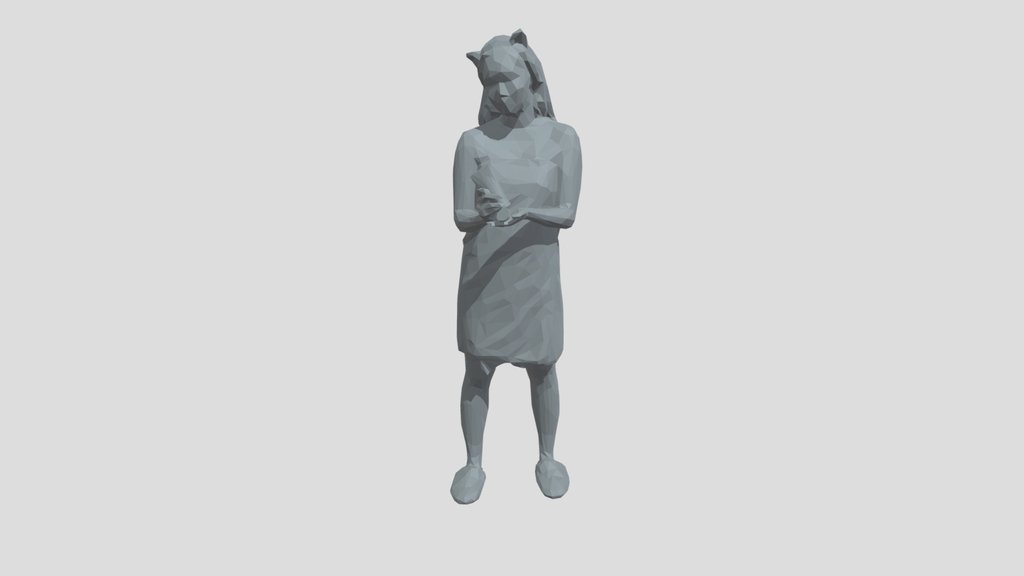 Lowpoly Female In Towel