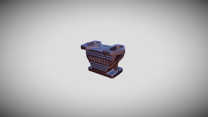 Harrell_Intake Riser raw casting 3D Model