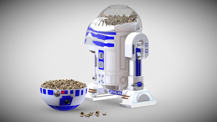 Star Wars R2D2 Popcorn Maker by Williams Sonoma 3D Model