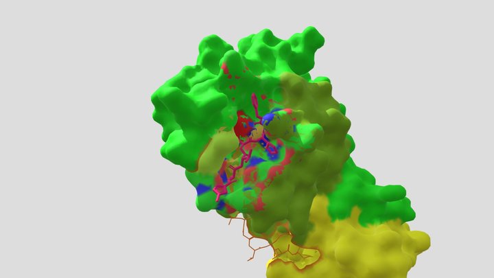 BIOL 244 - Mpro SARS-CoV-19 with Inhibitor N3. 3D Model