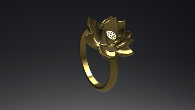 Lotus Ring 3D Model