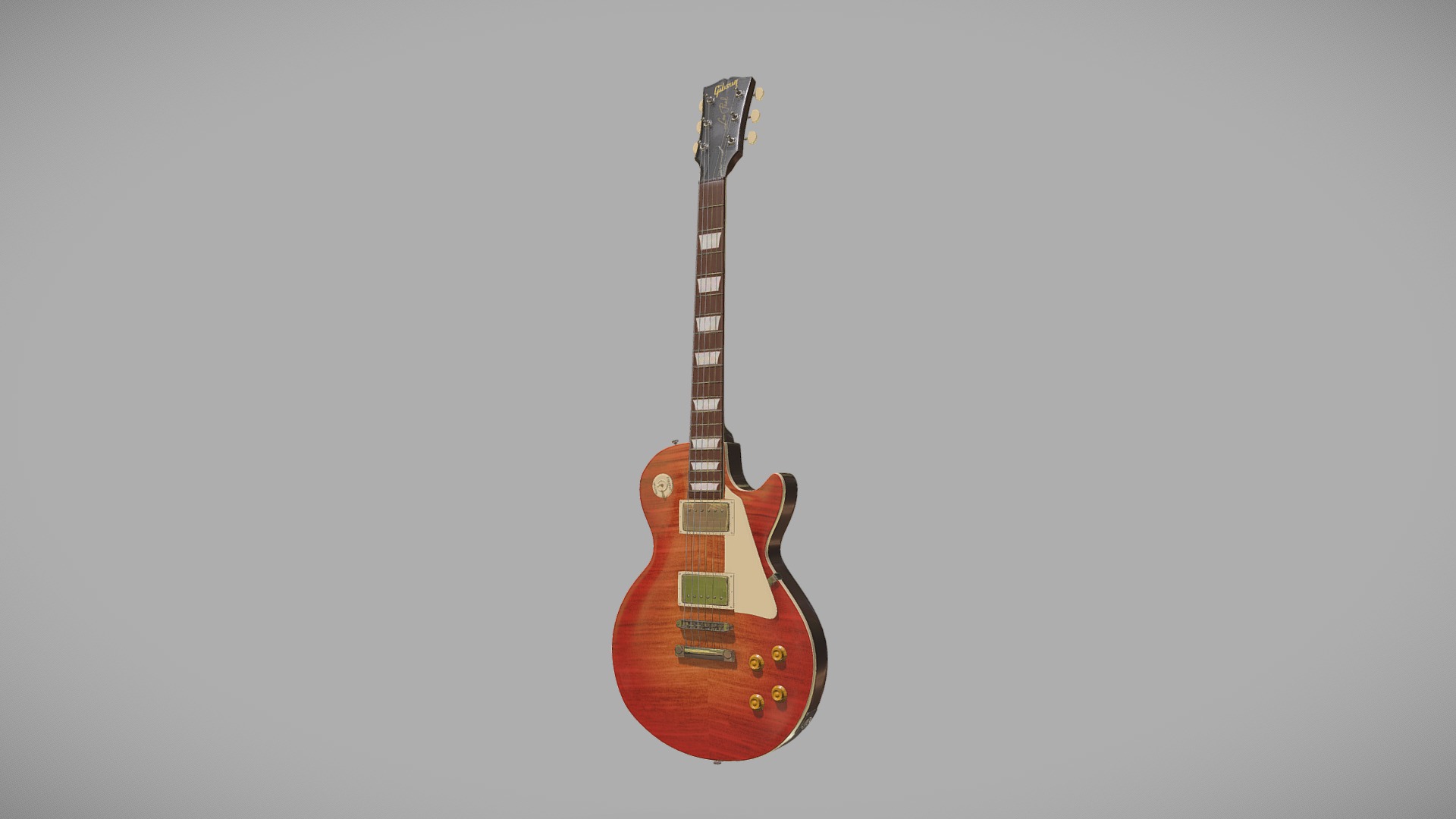 3D model Les Paul - This is a 3D model of the Les Paul. The 3D model is about a brown electric guitar.