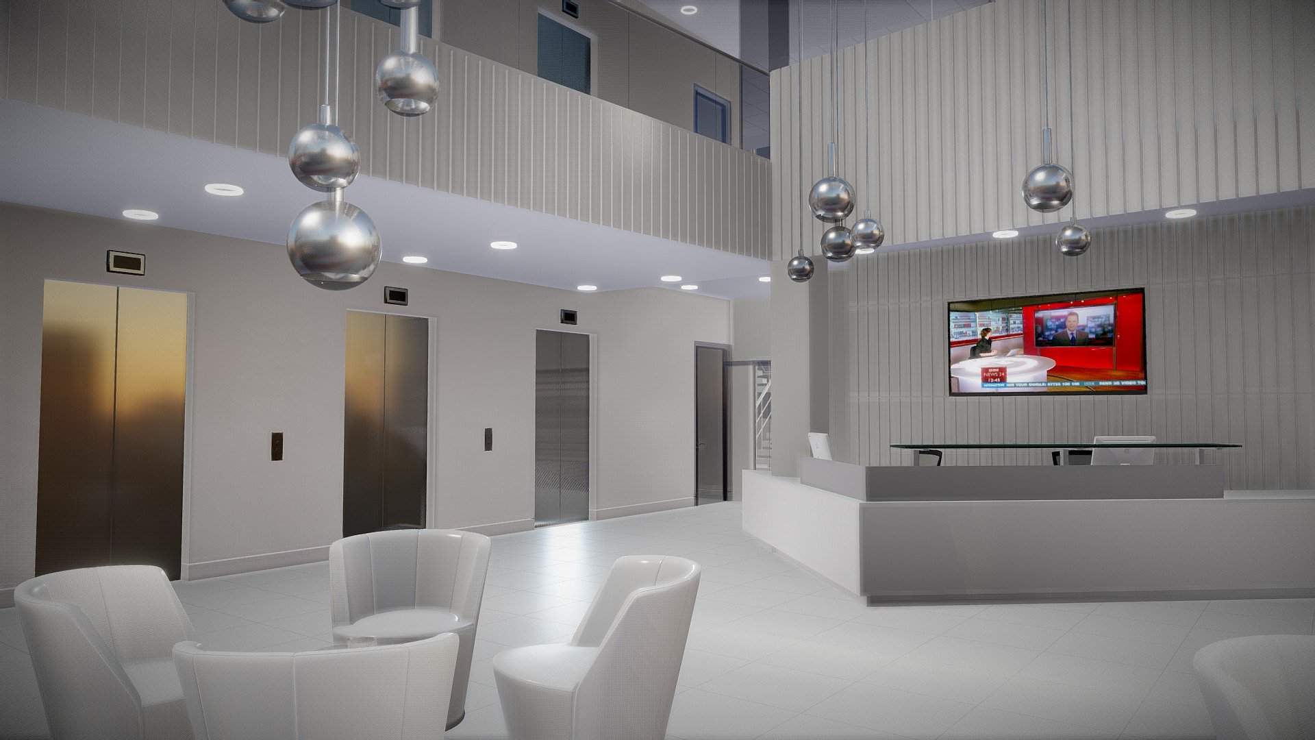 Office Interior Reception 3 - 3D model by Giimann (@giimann) [5503c2c], image size:1920x1080