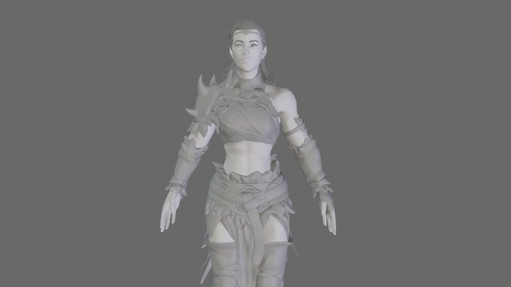 Woman Warrior/Vikinga - 3D Model 3D Model