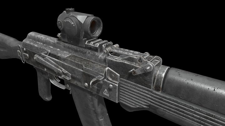 AK-74M - Fully Assembled 3D Model