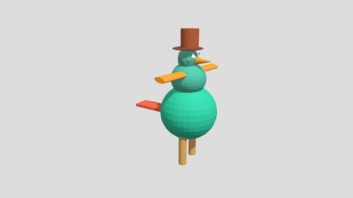 Perry The Snowman 3D Model