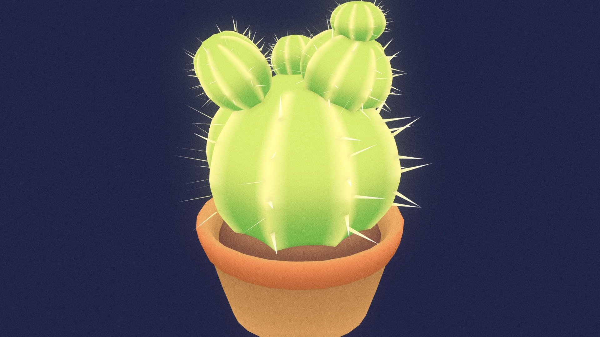 Toon Cactus Houseplant Buy Royalty Free 3D model by Zen Apricorna (zenartdesign) [55071bb