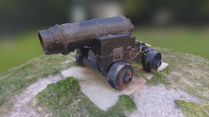 Dover White Cliffs Cannon 3D Model