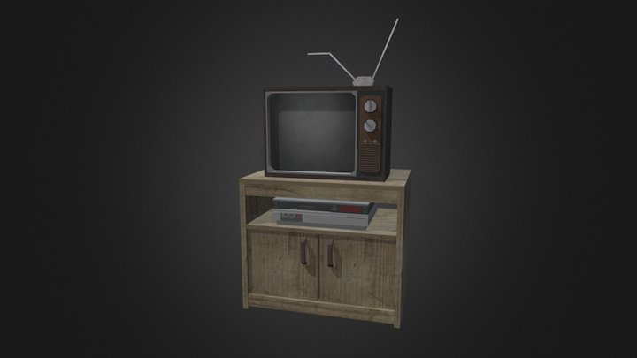 Vintage TV Set 3D Model