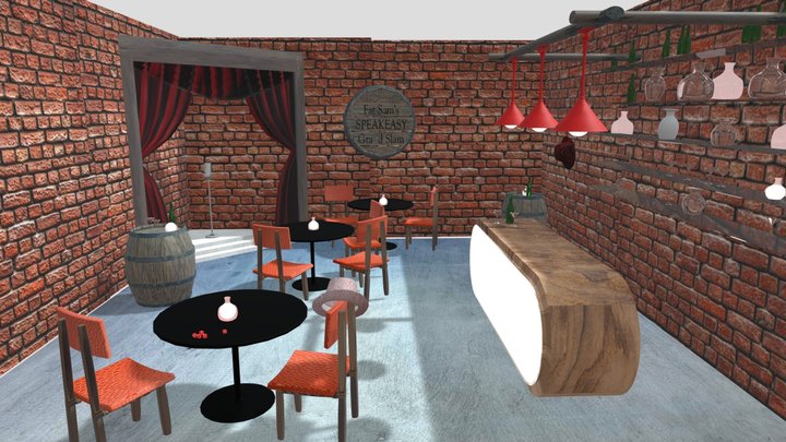 ASSIGNMENT 2 SPEAKEASY DIORAMA 3D Model