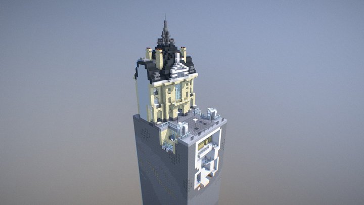 Rennescraft chunk - Palais du commerce 3D Model