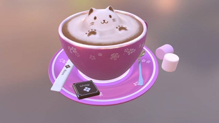 Catppuccino 3D Model