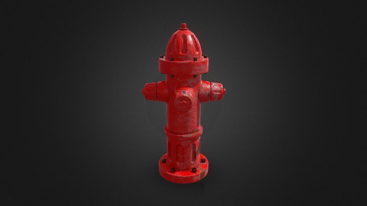 Old Rusty Fire Hydrant 3D Model