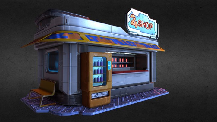 sci-fi shop 3D Model