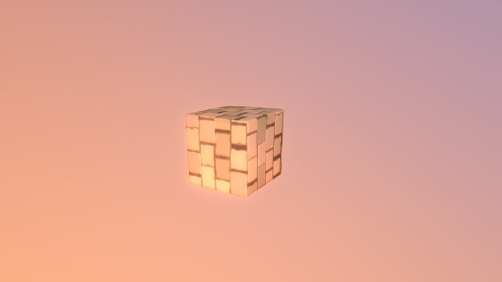 Stylized Dirty Brick Texture 3D Model