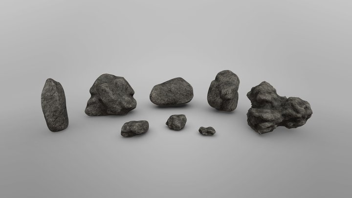 Low poly Rock pack – Free 3D Model STL