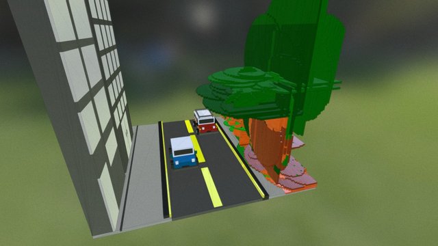 Cars Building 3D Model