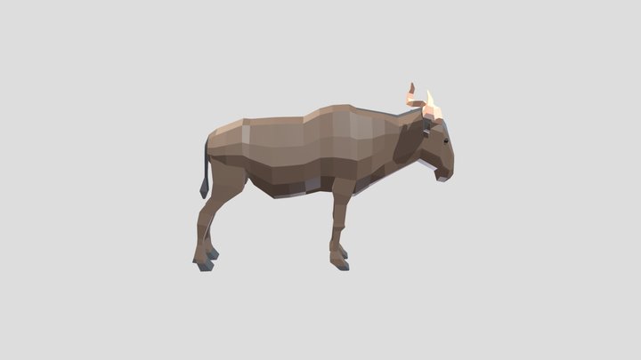 Blue Wildebeest Colour 3D Model