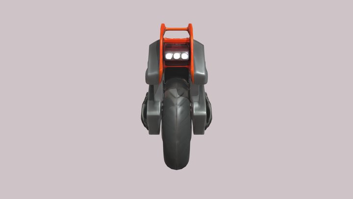 Futuristic one-wheeled transportation vehicle 3D Model