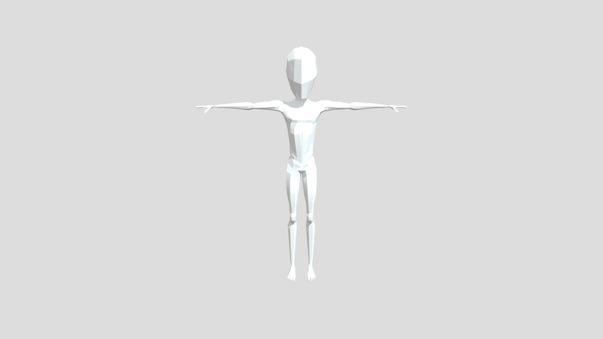 Stylized low poly male base mesh - Download Free 3D model by vlaazzz ...