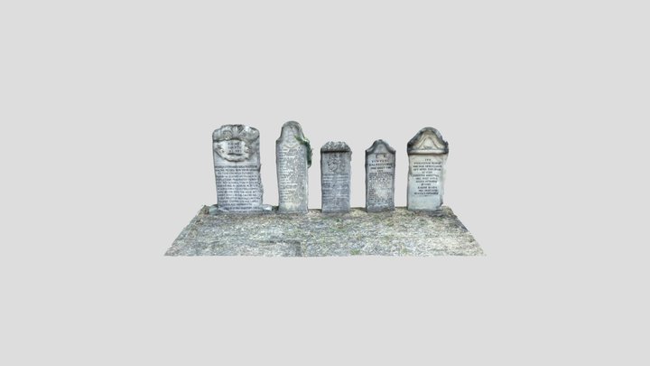 Old Cemetery Stones 3D Model