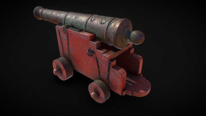 VOC ship Cannon 3D Model