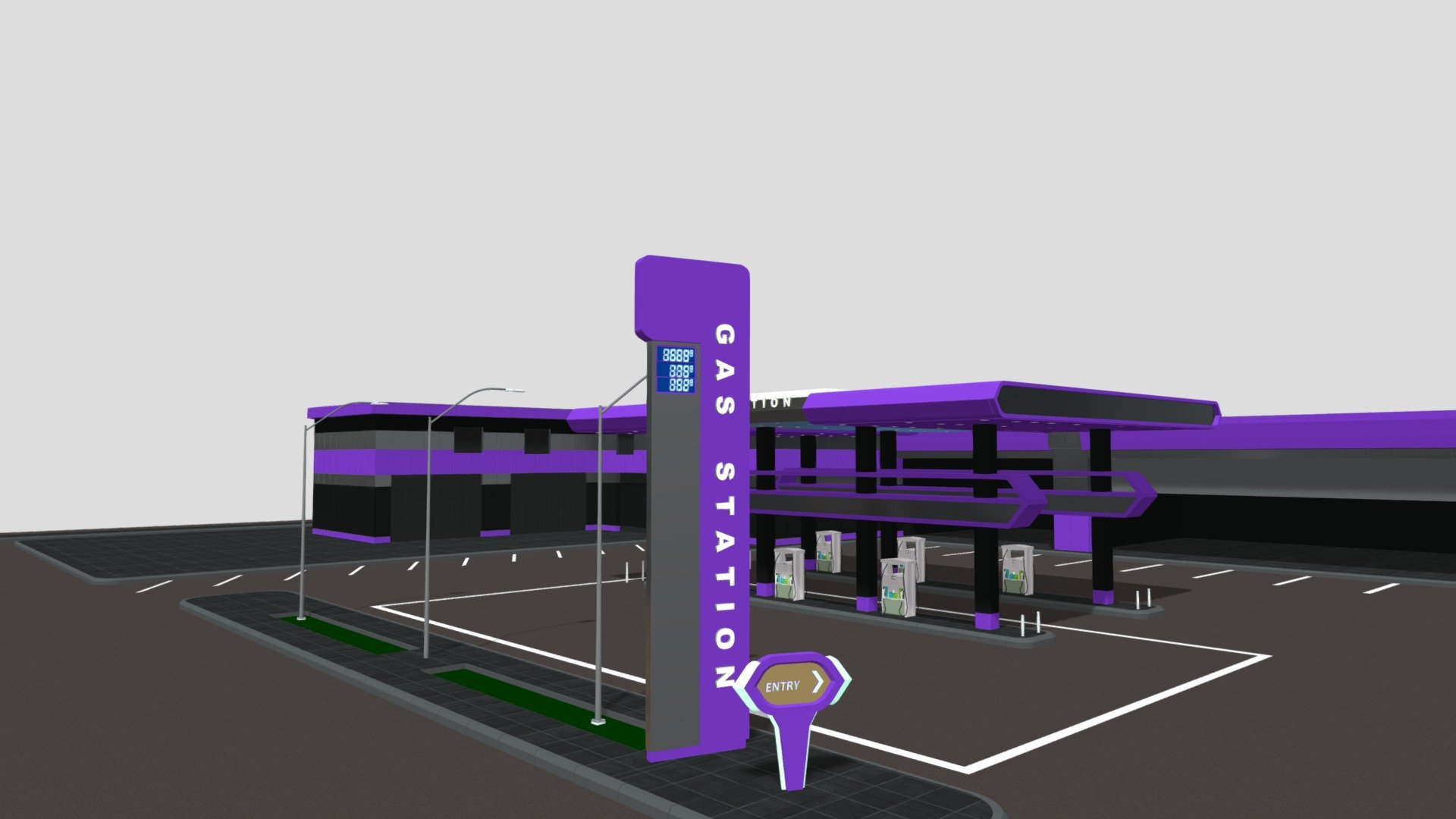 E-Station Delsur - 3D model by michelleguerra [55159a1] - Sketchfab