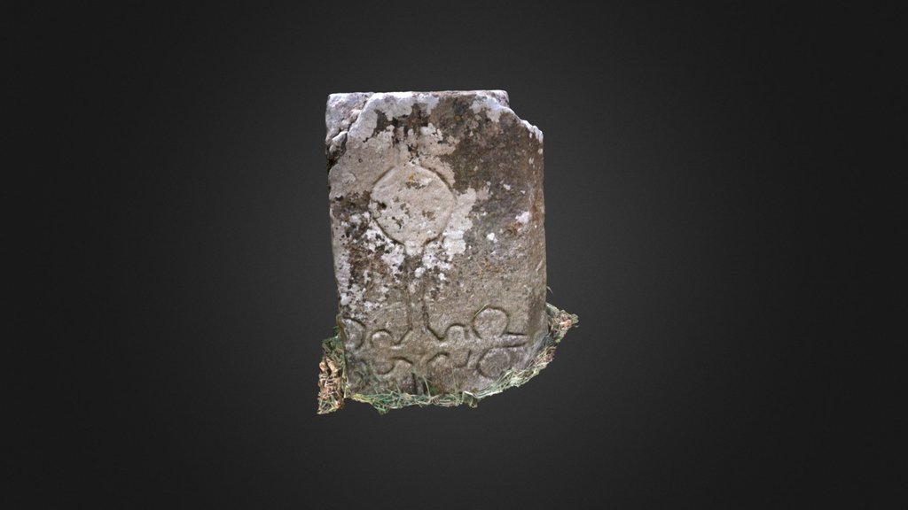 Threecastles Graveyard: medieval graveslab 1b