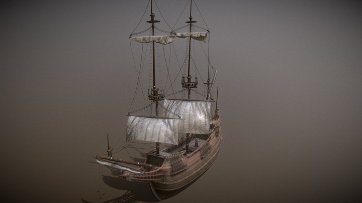 Dutch Ship Medium 3D Model