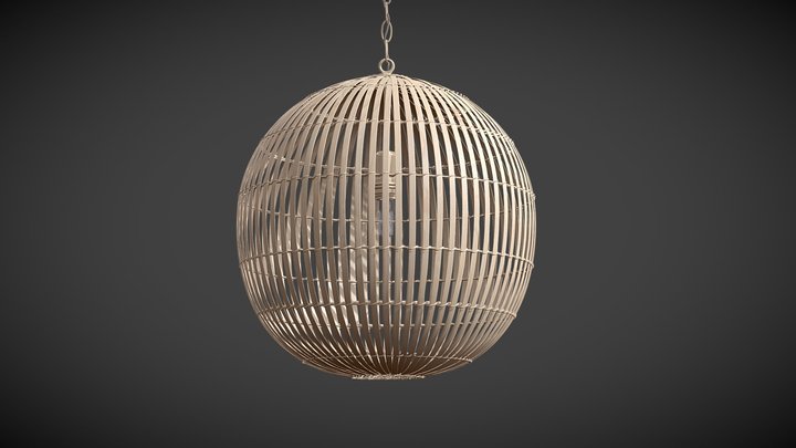 Kenroy Moon 1 Light Pendant with Tan Finish 3D Model