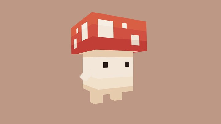Mini Red Mushroom 3D Model
