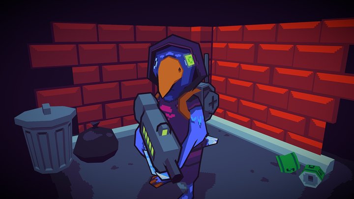 Cyberpunk bird 3D Model