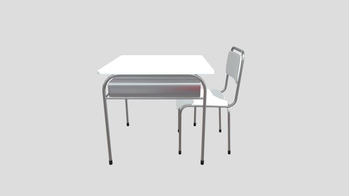 Tubular Steel School CHAIR 3D Model