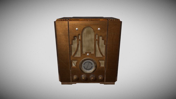 1935 Atwater Kent model 145 radio 3D Model