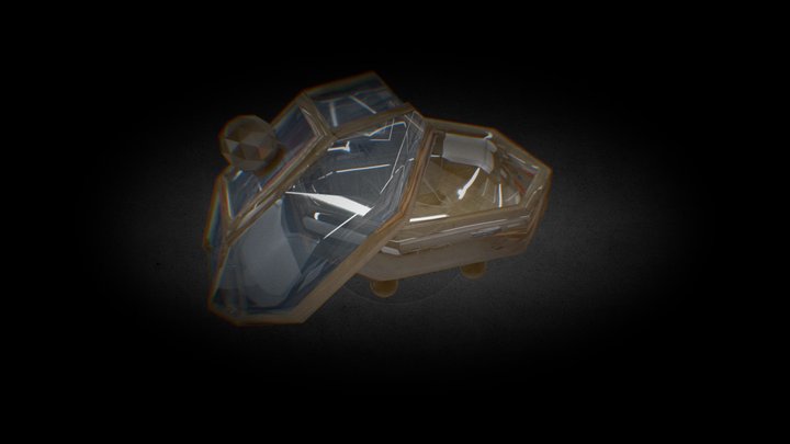 Golden Glassy Candy Box 3D Model