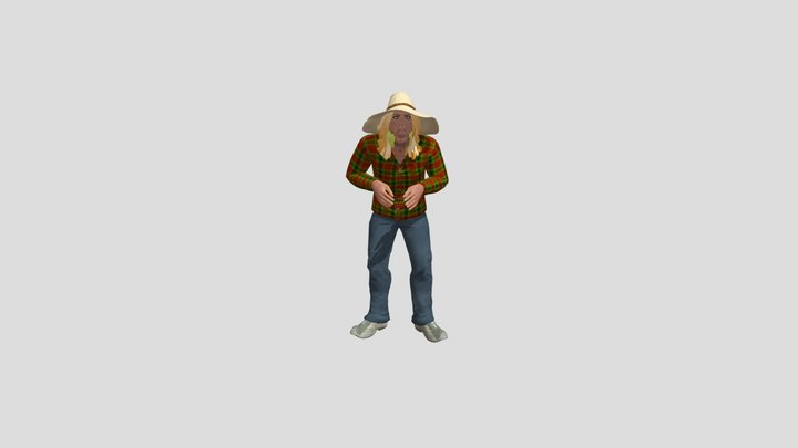 Old Man Idle 3D Model