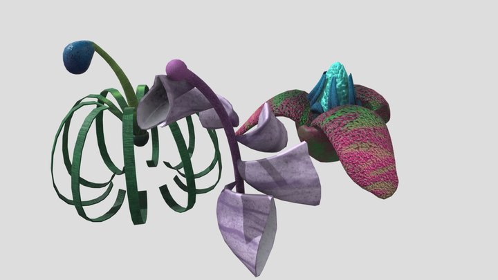 Alien Plants 3D Model
