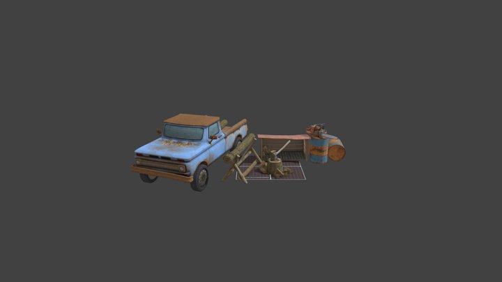 DAE 5 Finished props - Forest Loner 3D Model